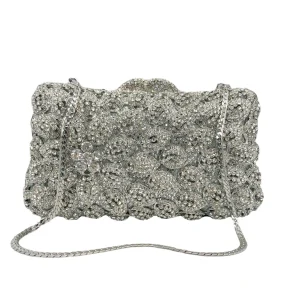 Magnetic Buckle Cosmetic Bag Solid Color Horizontal Square Style Handmade Diamond Dinner Bag Stone Clutch Nouveautés Sacs À Main